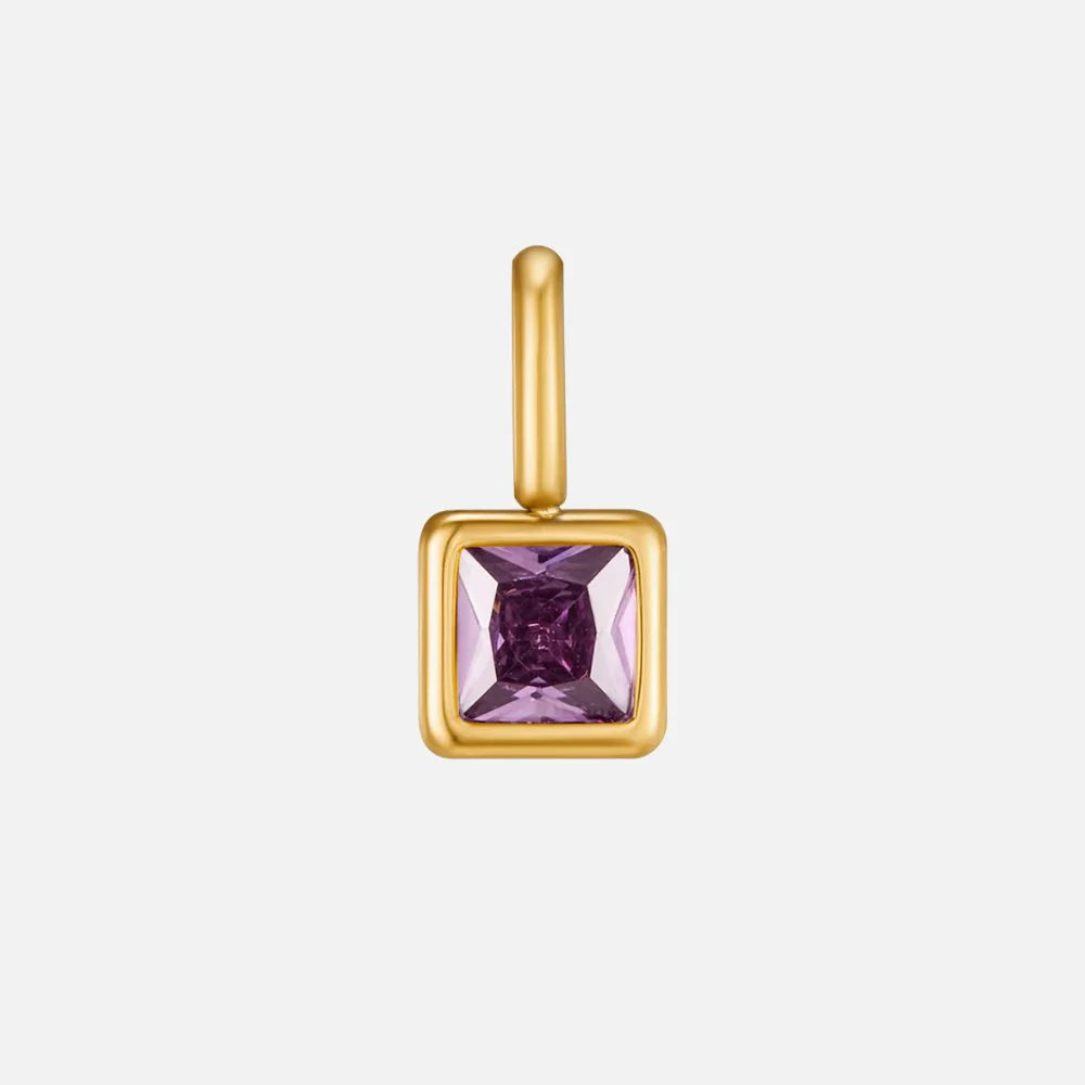 Vioraia Square Pendant Birthstone Necklace