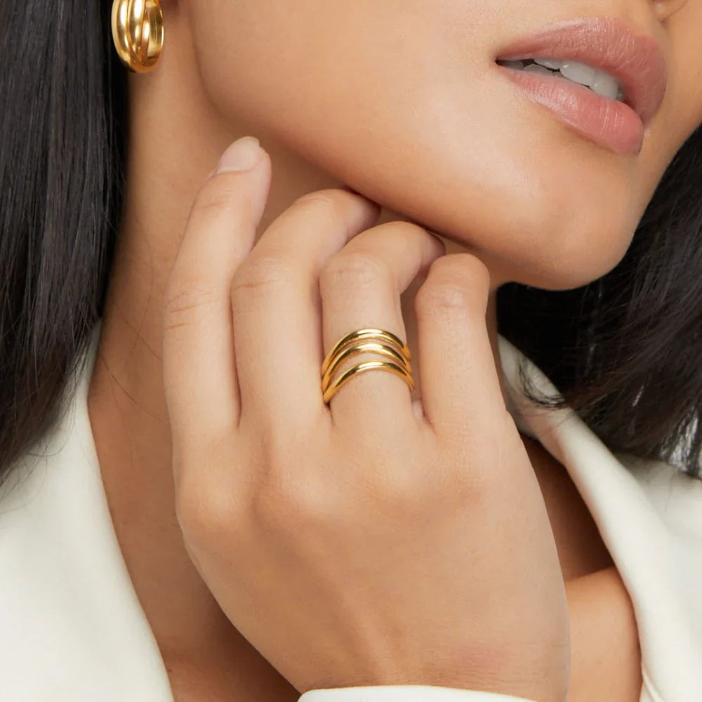 Vioraia Kiya Layered Gold Ring