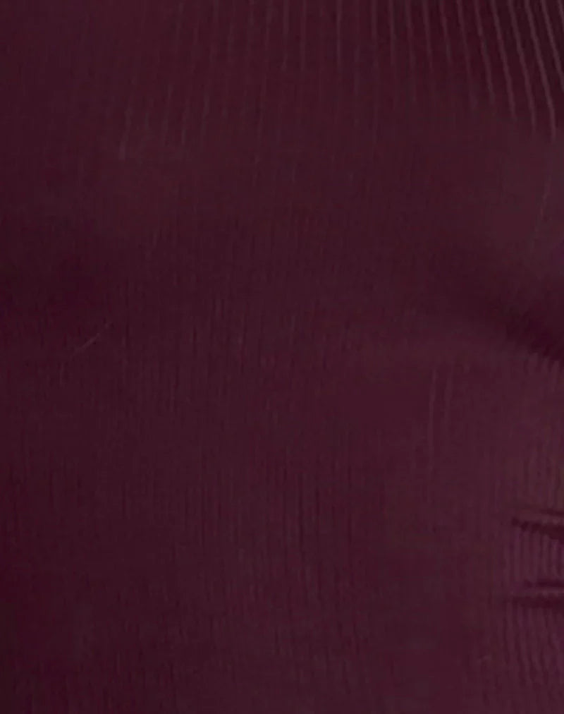 Ciya Mini Dress in Thick Rib Oxblood