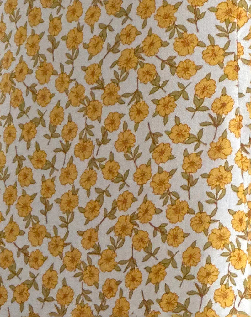 Alvary Mini Dress in Yellow Cosmos Garden