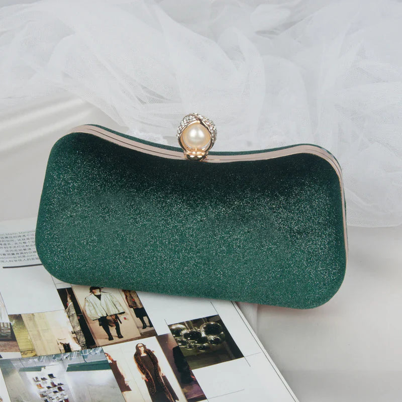 Vioraia Megan Velvet Clutch Bag