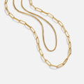 Vioraia Amanda Layered Gold Chain  Necklace