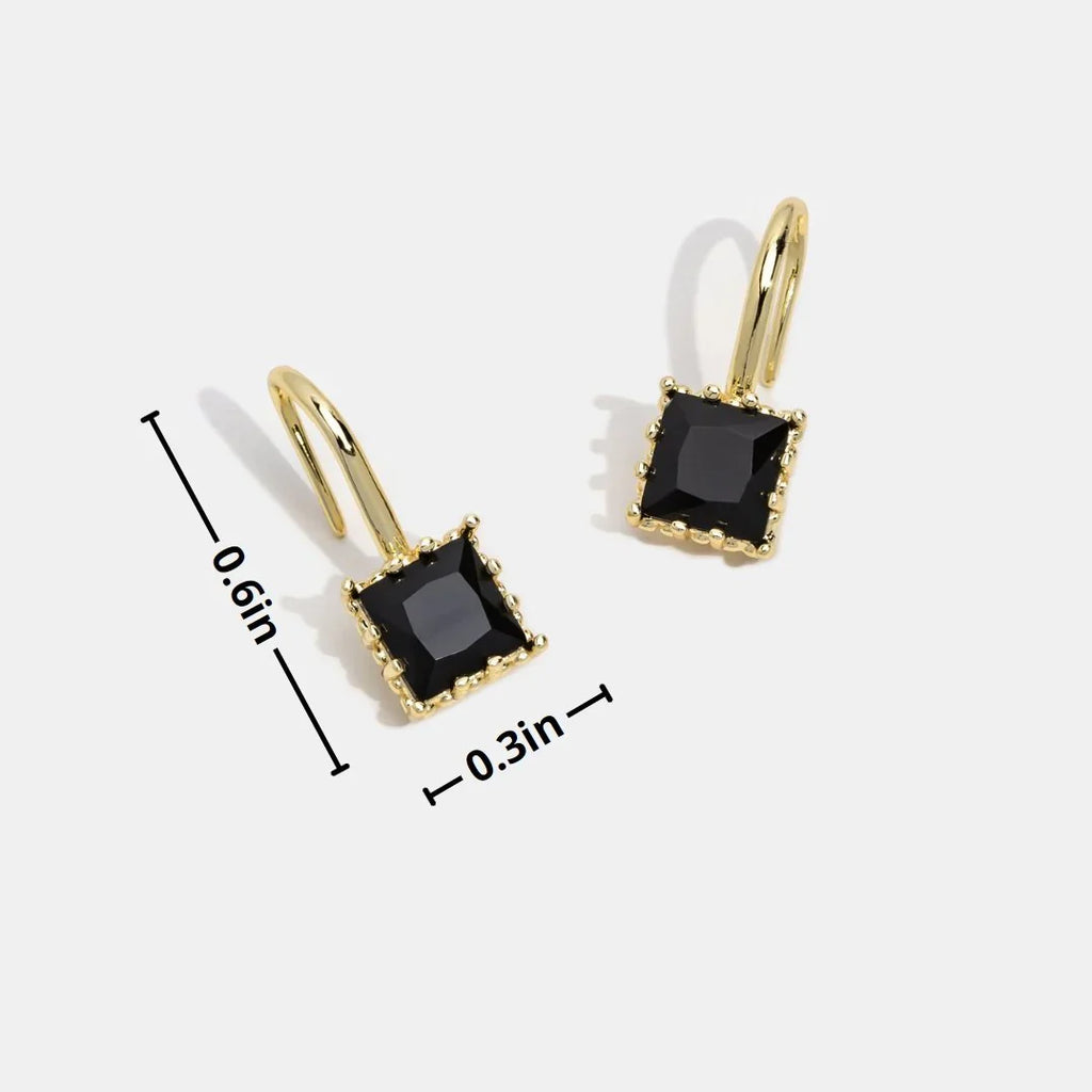 Vioraia Piper Black Crystal Drop Earrings