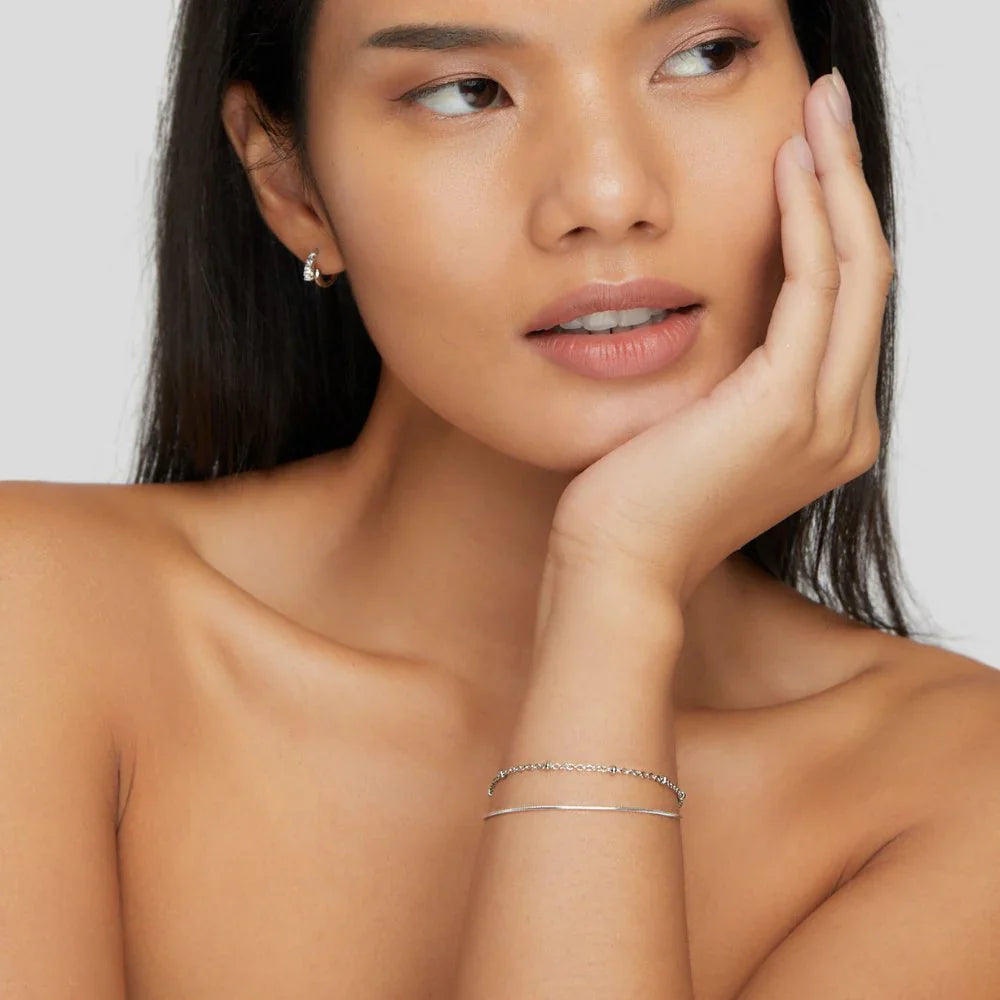 Vioraia Pia Silver Layered Bracelet