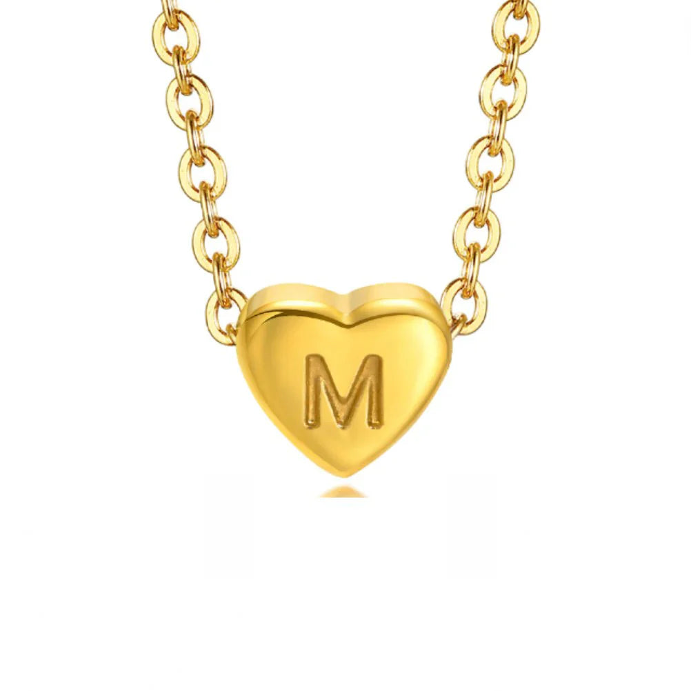 Vioraia Letter Heart Necklace