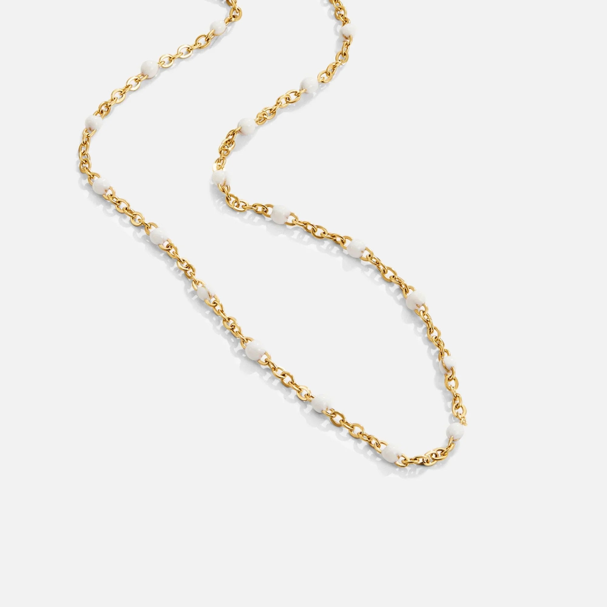 Vioraia Mila White Bead Necklace