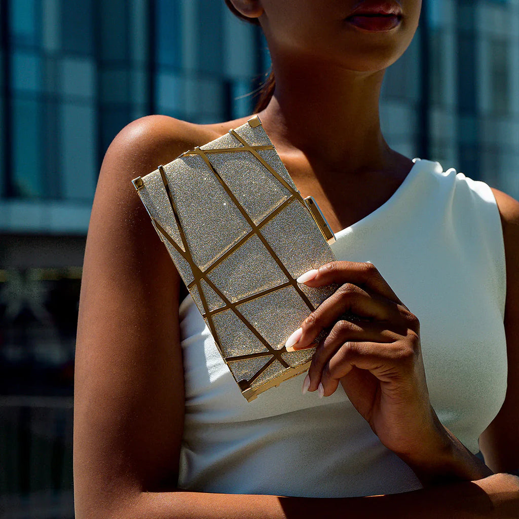 Vioraia Geometric Clutch Bag