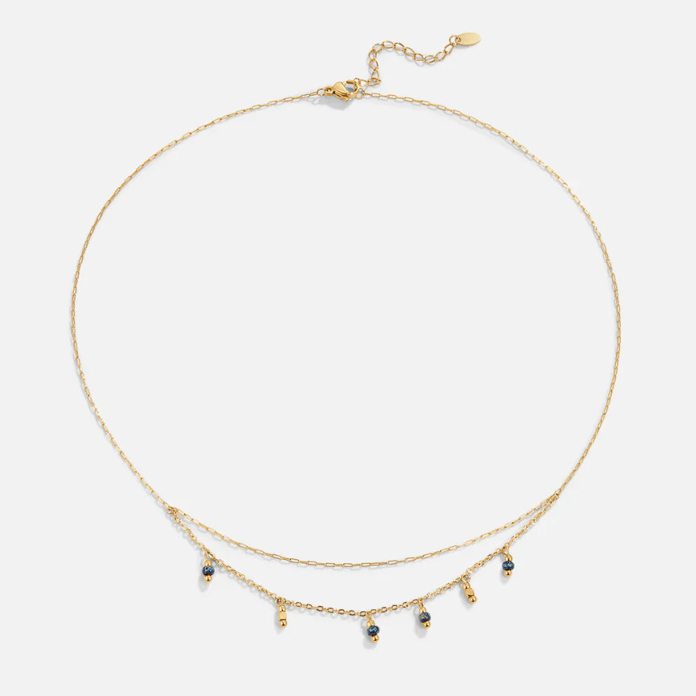 Vioraia Olivia Blue Droplet Necklace
