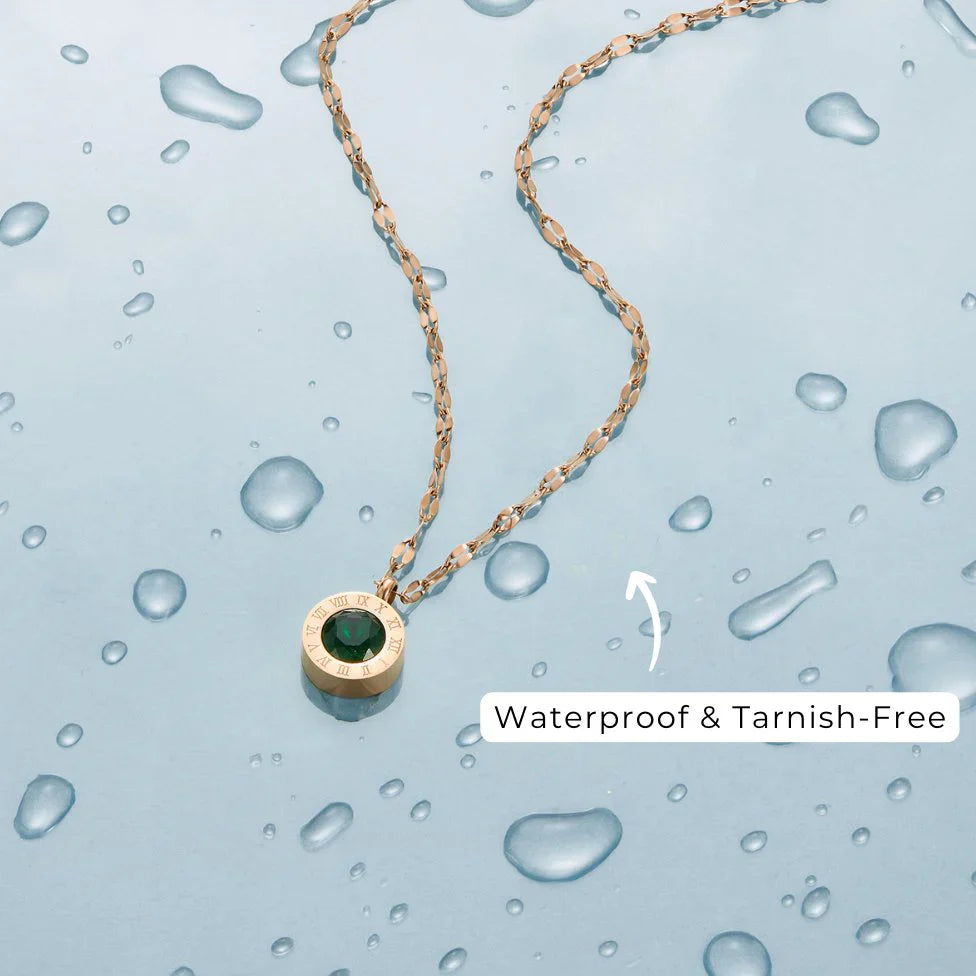Vioraia Green Crystal Athena Necklace