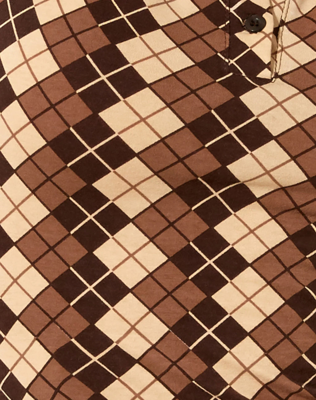 Jeeves Mini Dress in Argyle Brown