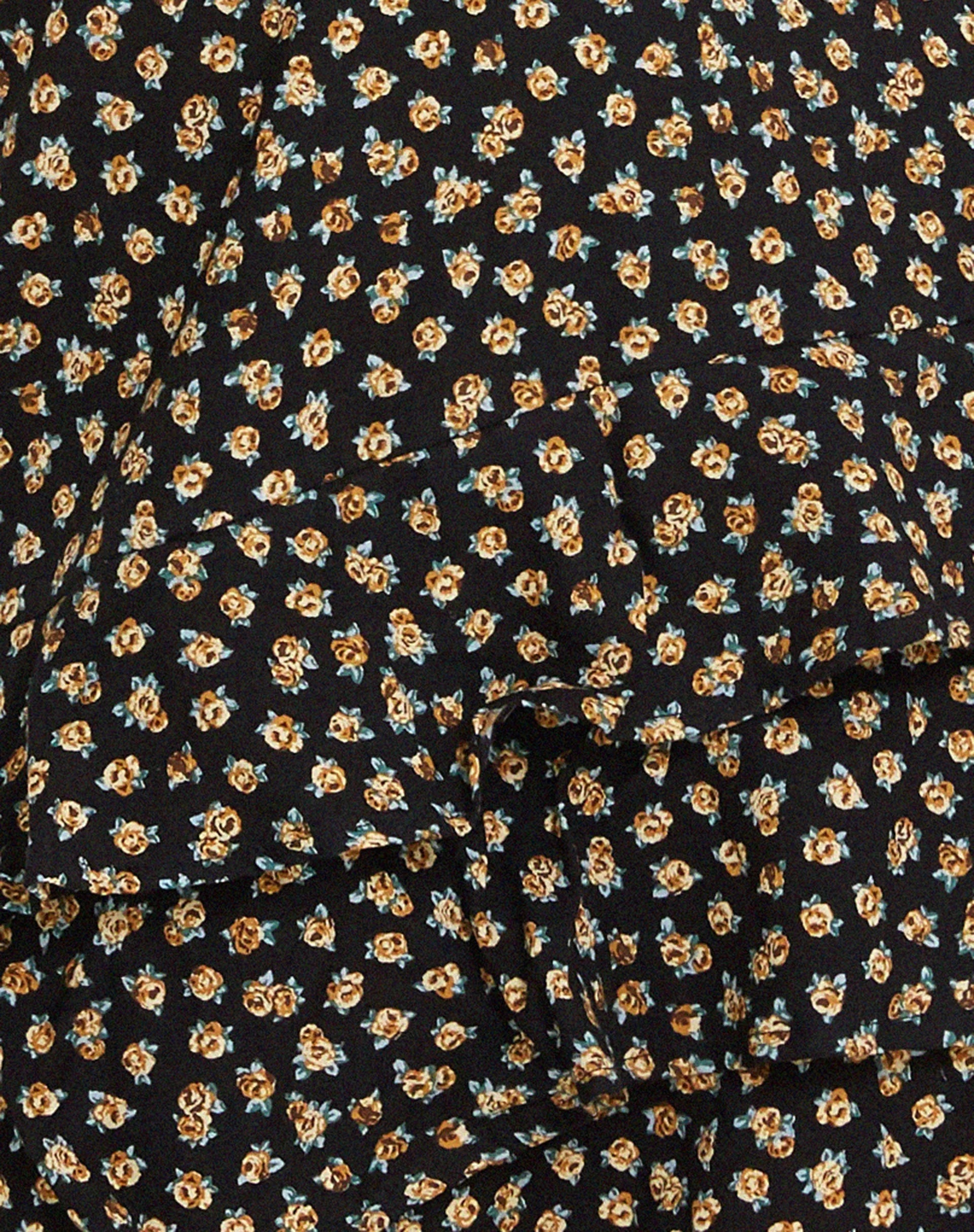 Nenita Mini Dress in Ditsy Floral Bronze