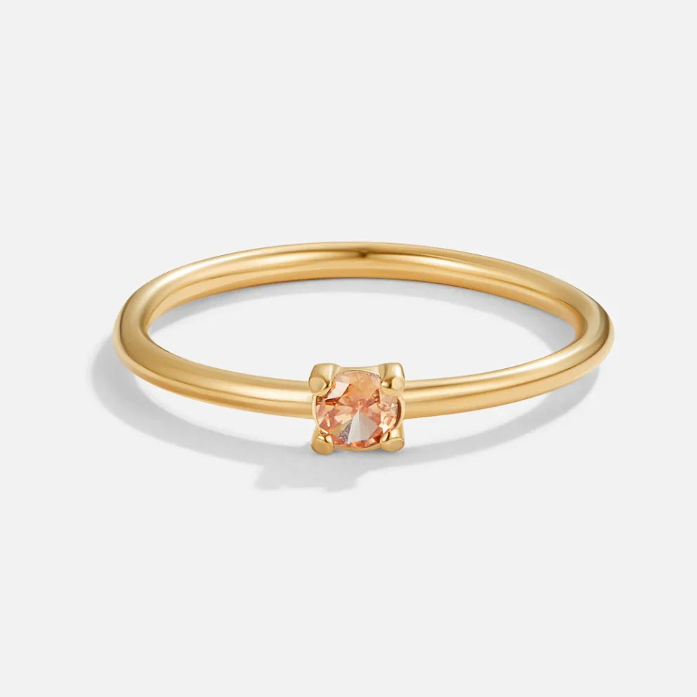 Vioraia Birthstone 18K Gold Rings