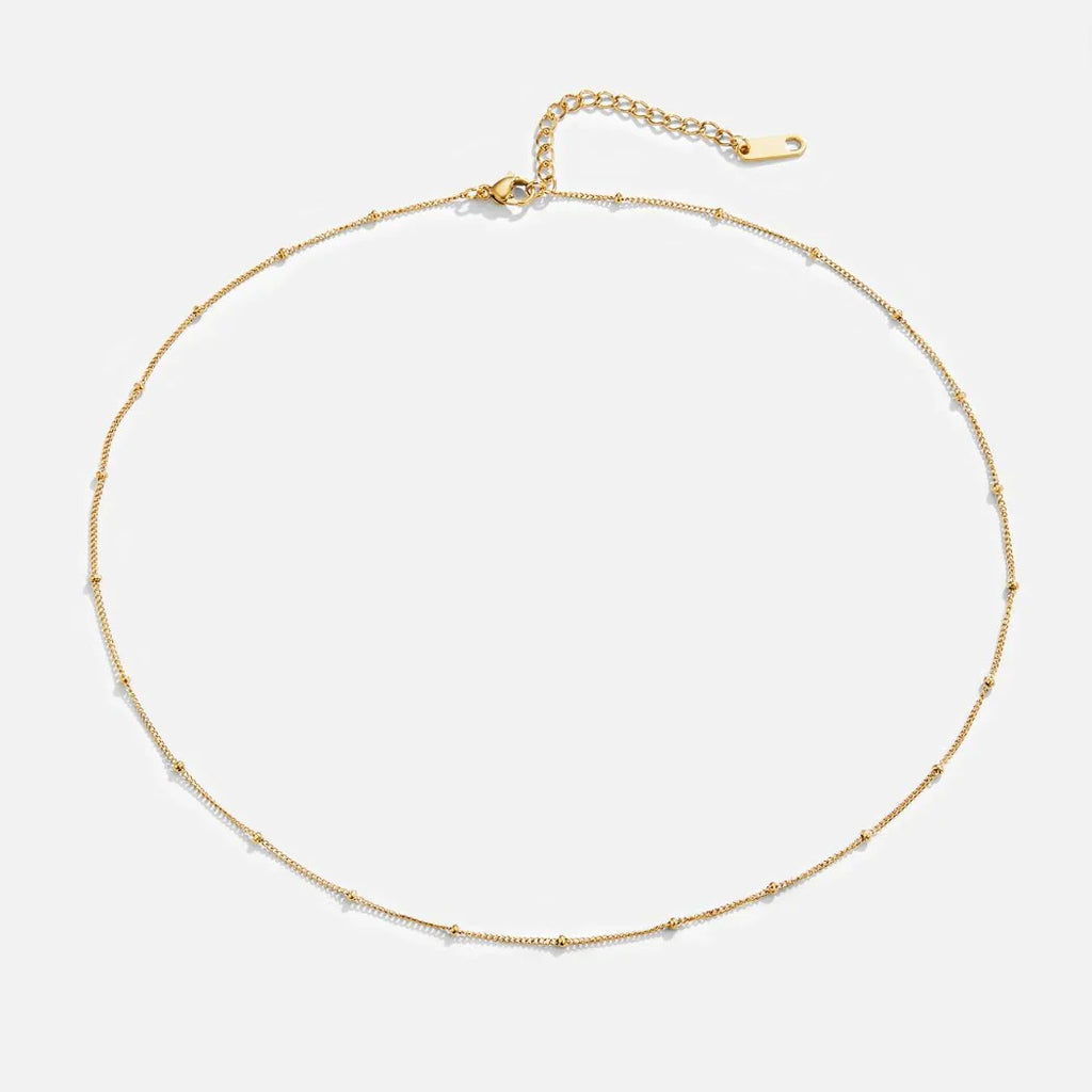 Vioraia Niyah Bead Gold Chain Necklace