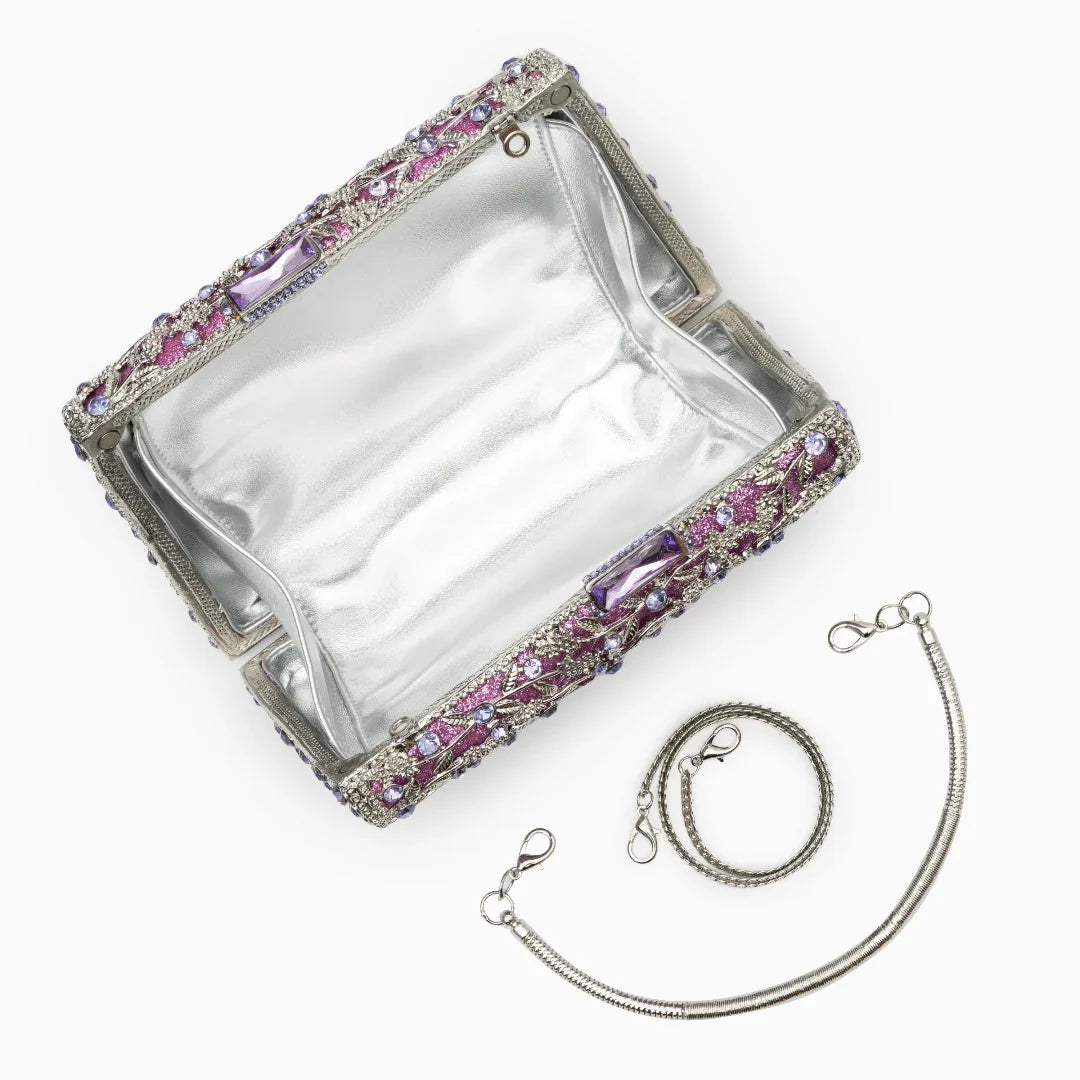 Vioraia Tiffany Crystals Clutch Bag