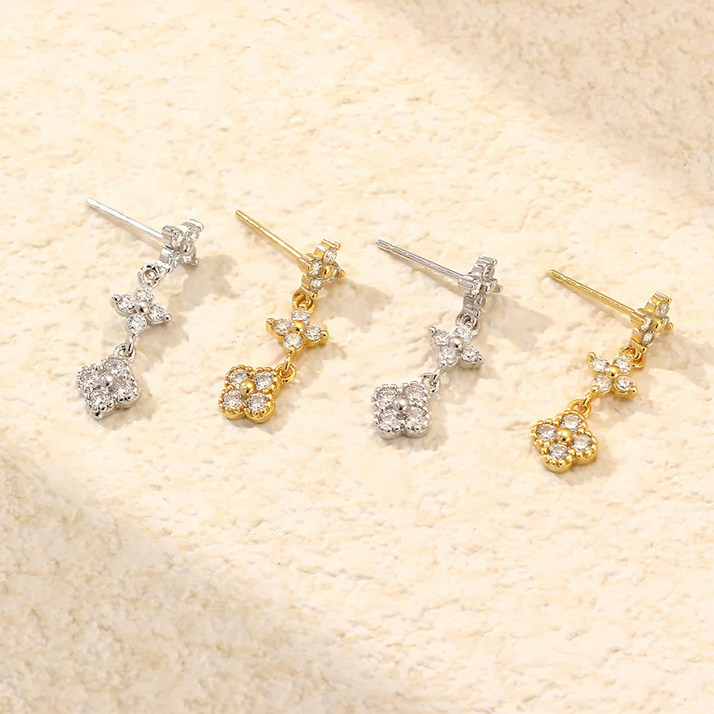 Vioraia Evelyn Crystal Bloom Earrings