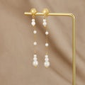 Vioraia Neesa Pearl Tassel Earrings