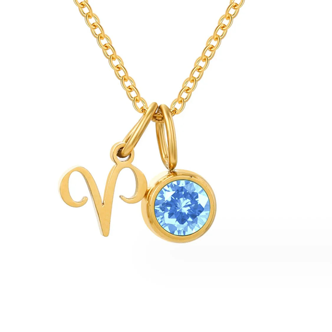 Vioraia Astria Zodiac Birthstone Necklace