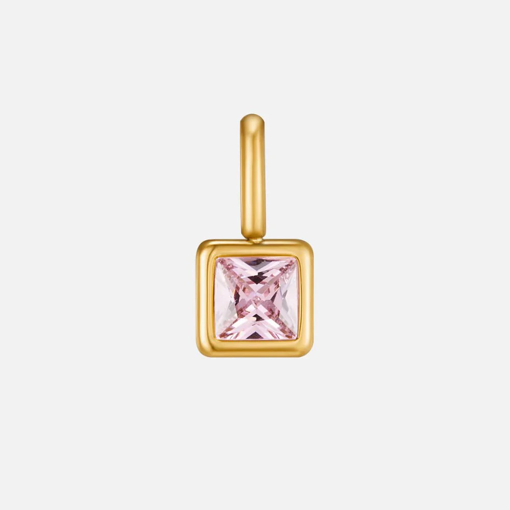 Vioraia Square Pendant Birthstone Necklace