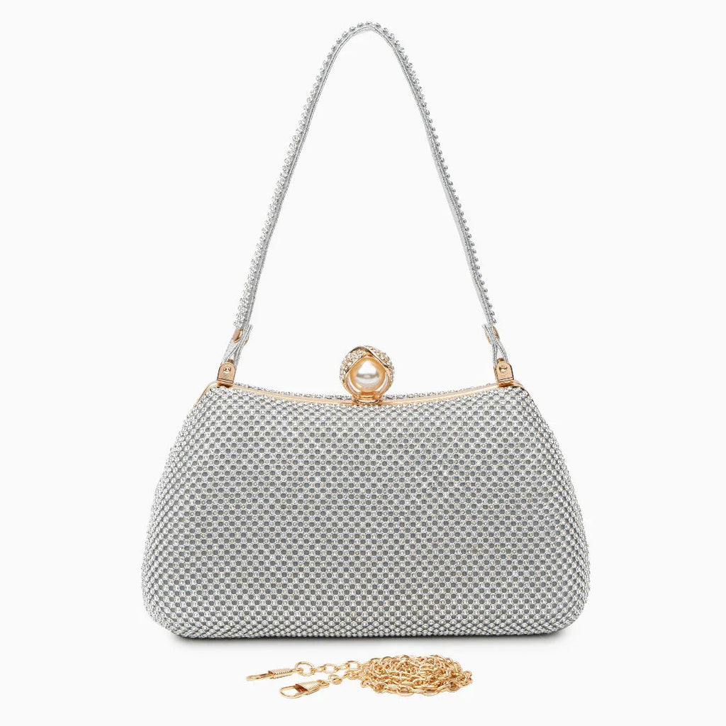Vioraia Vintage Rhinestones Glitter Handbag