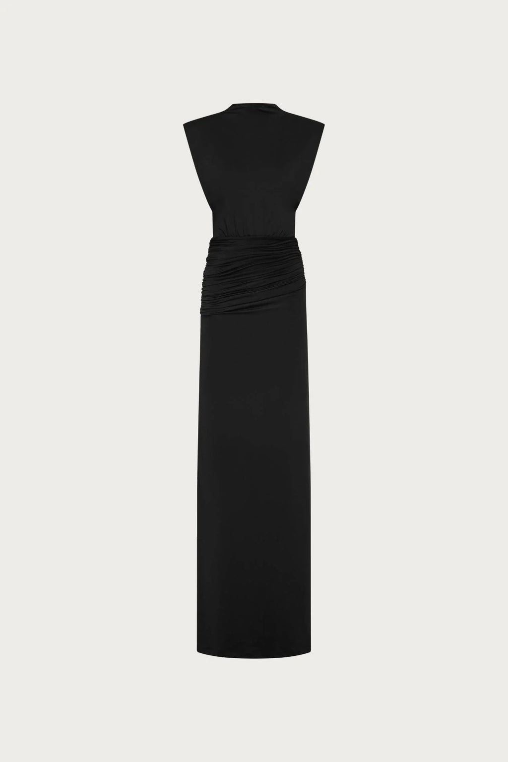 Structured Shoulder Gown | Black
