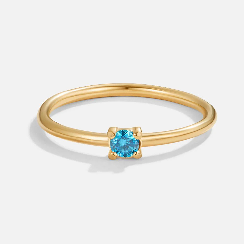 Vioraia Birthstone 18K Gold Rings