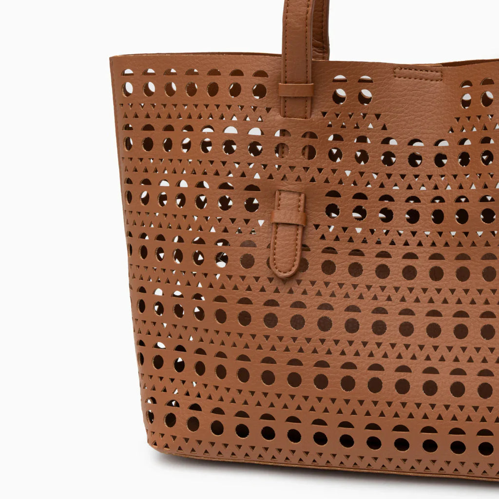 Vioraia Ayla Openwork Tote Bag