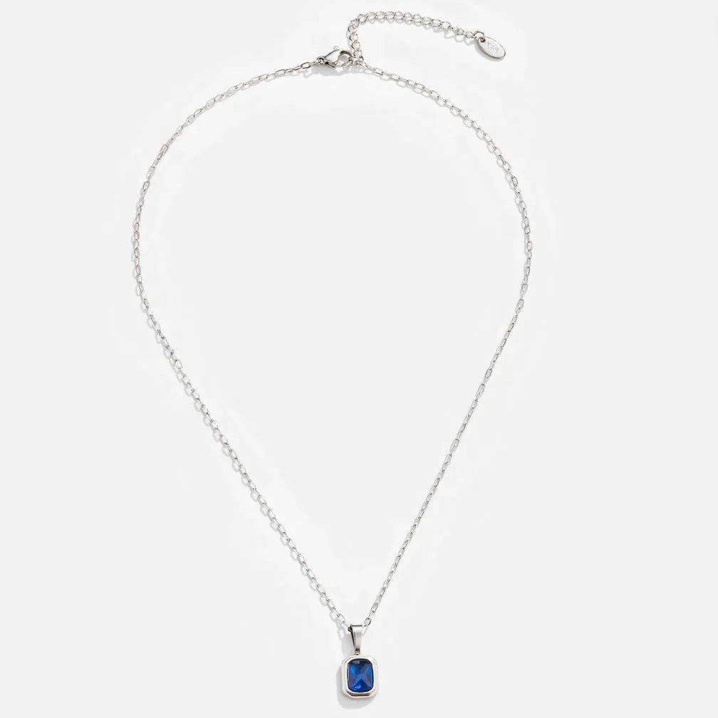 Vioraia Ocean Blue Pendant Silver Necklace