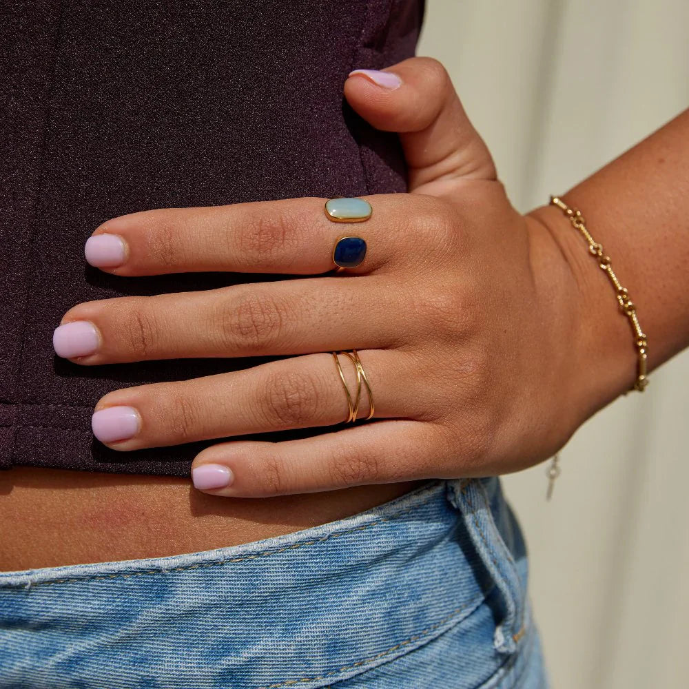 Vioraia Aquamarine Wrap Ring