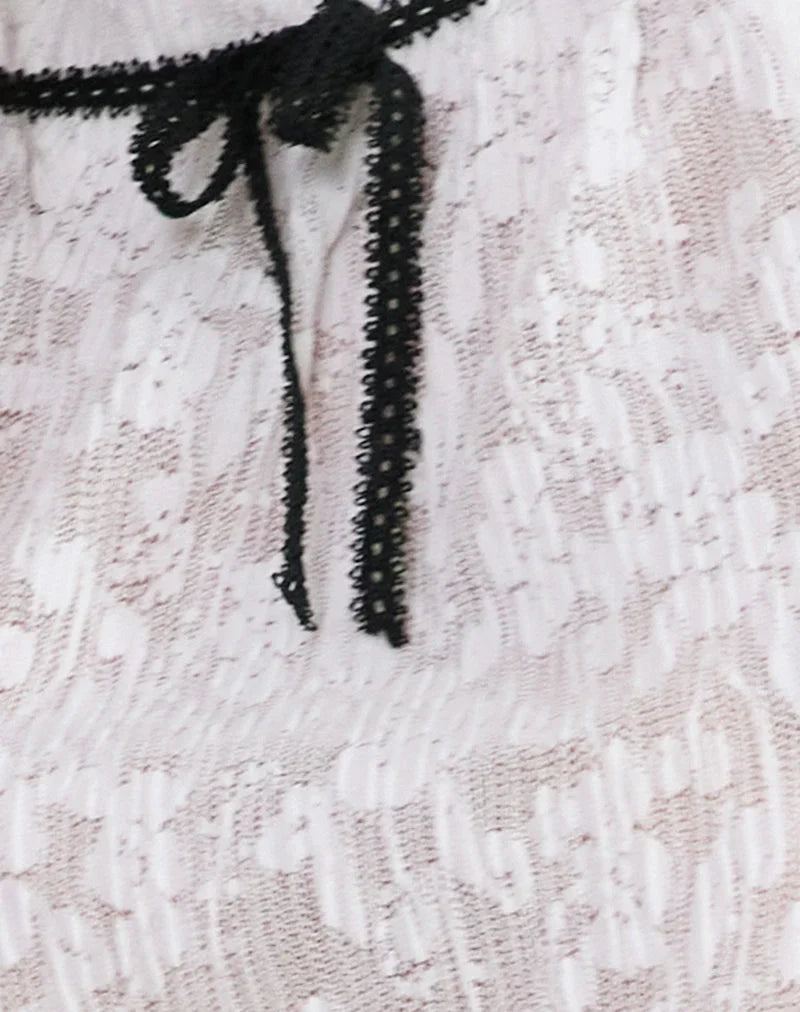 Gladia Halter Neck Mini Dress in Unlined Lace White
