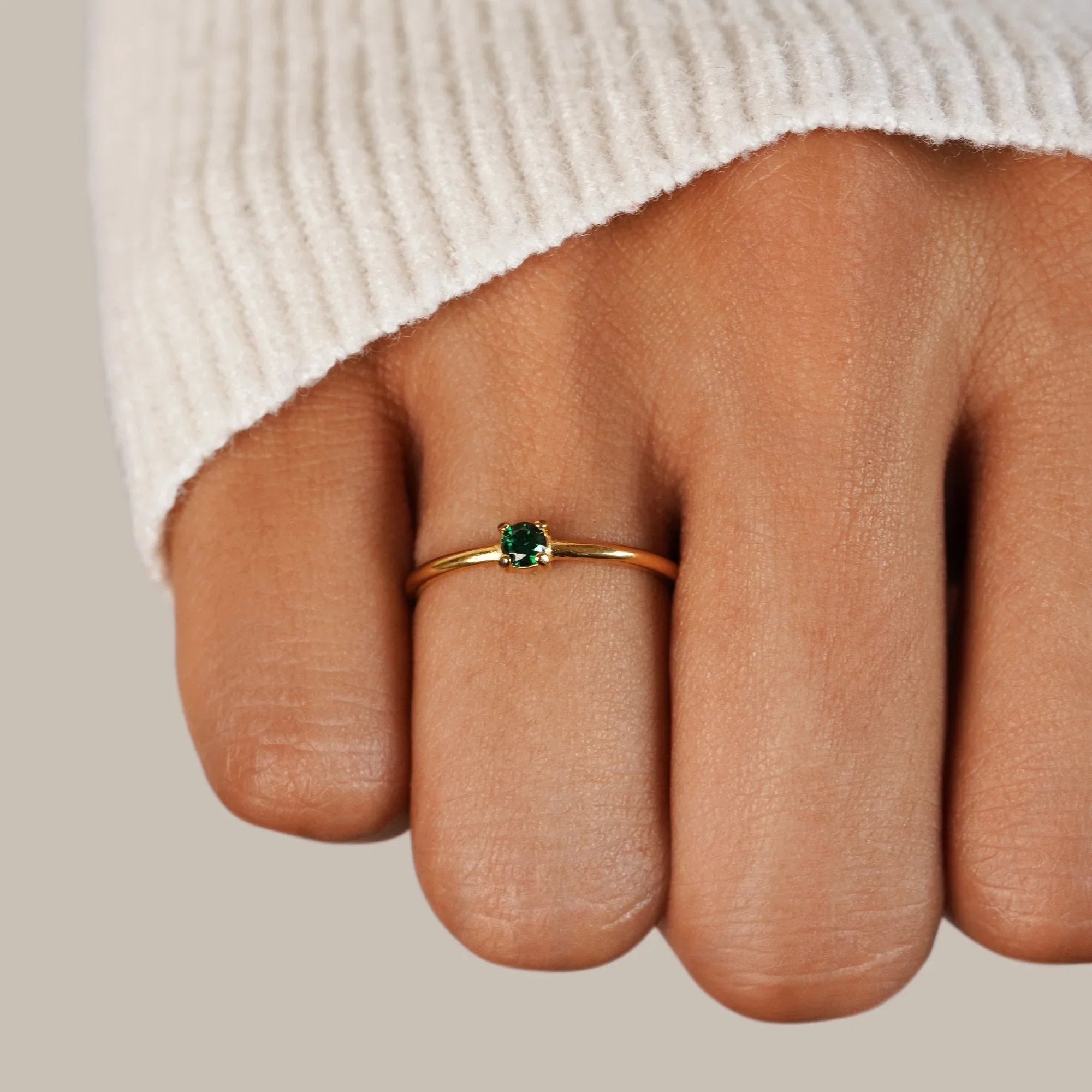 Vioraia Birthstone 18K Gold Rings