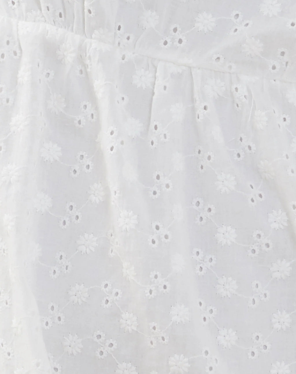 Noja Mini Dress in Broderie Anglaise White
