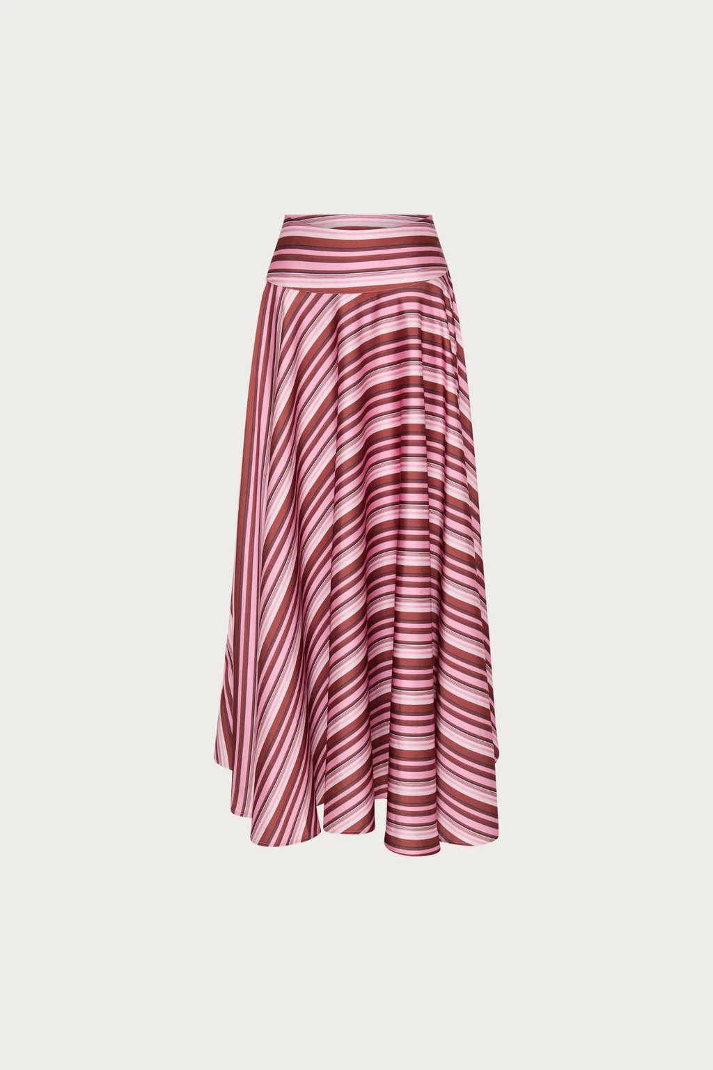 Basque Full Skirt | Magenta Stripe