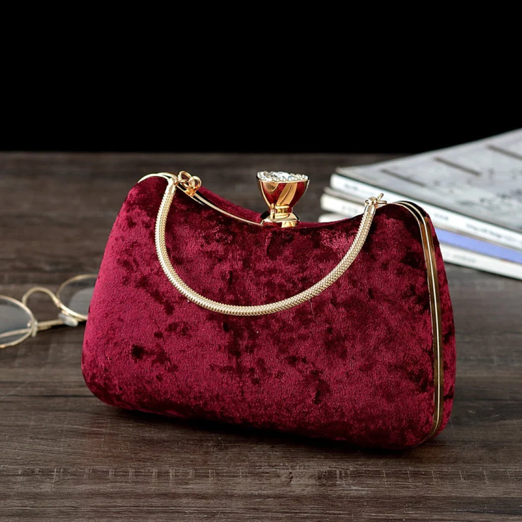 Vioraia (CS) Velvet Flask Clutch Bag
