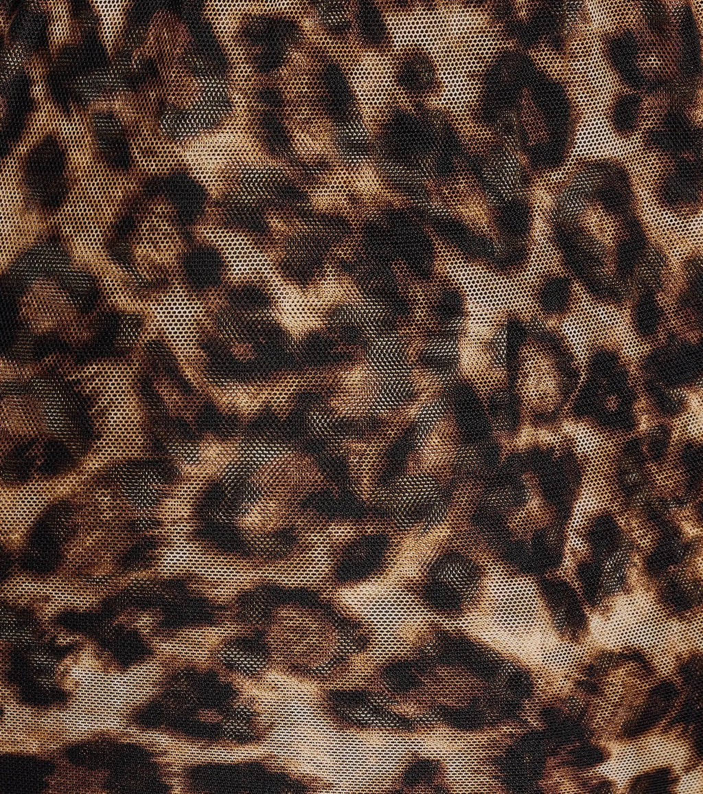 Sassy Allure Leopard Print Halter Mini Dress
