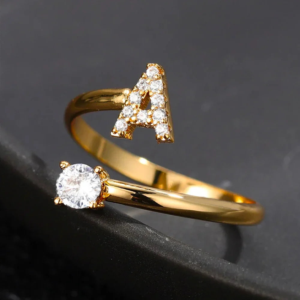 Vioraia Sparkling Initial Ring