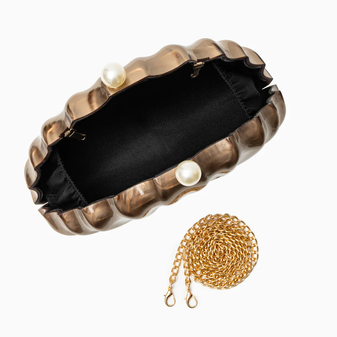 Vioraia Chloe Shell Clutch Bag