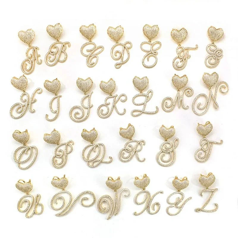 Vioraia Verano Heart Initial Tennis Necklace