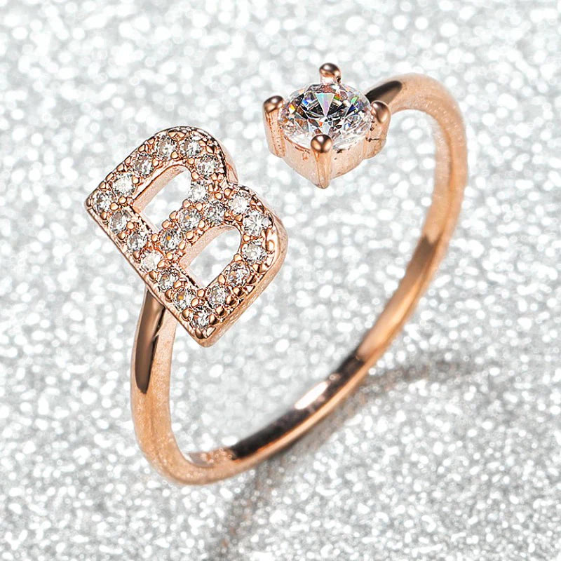 Vioraia Sparkling Initial Ring