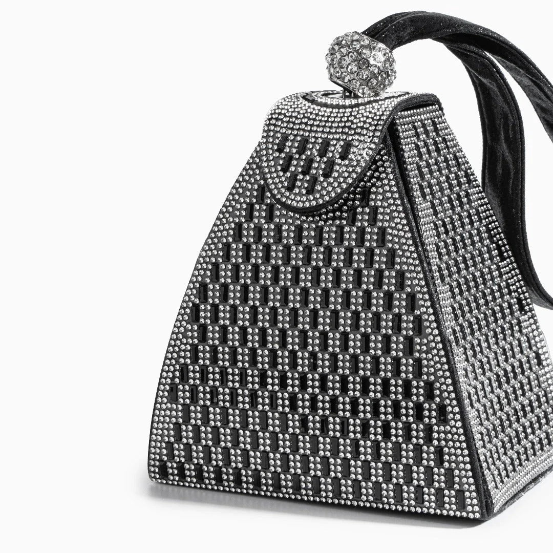 Vioraia Crystal Pyramid Handbag