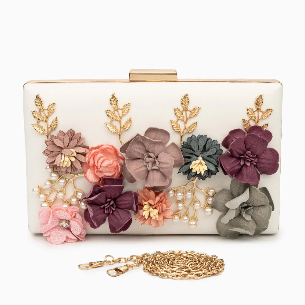 Vioraia Juliet Flower Clutch Bag