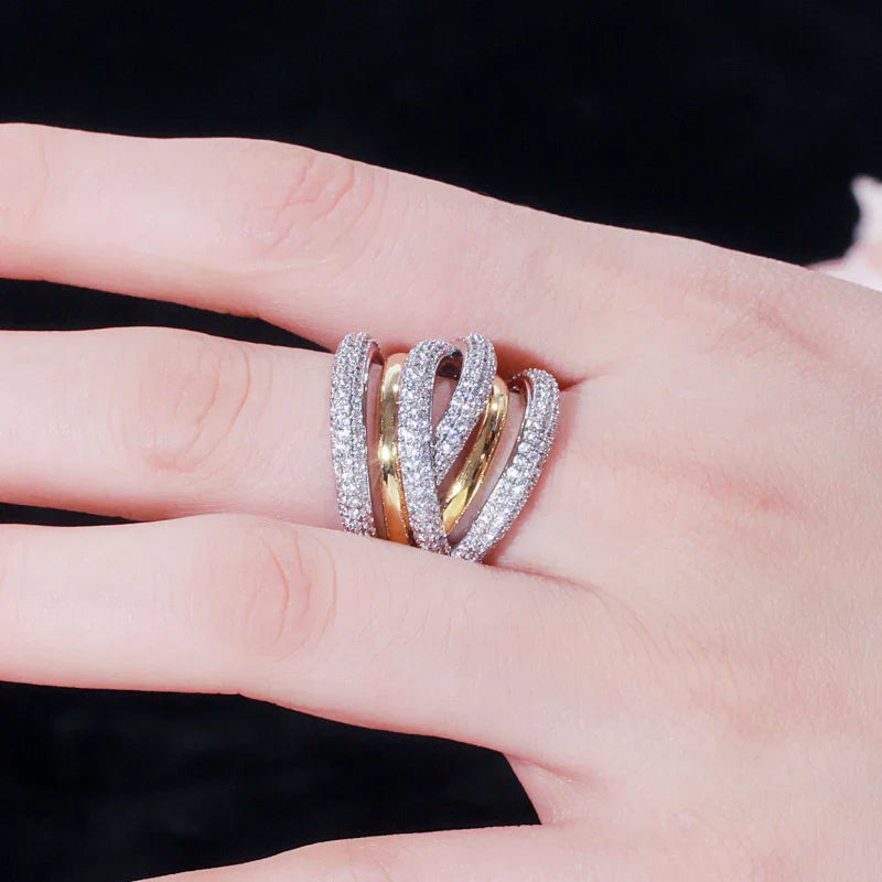 Vioraia Multi-Layer Sparkling Ring