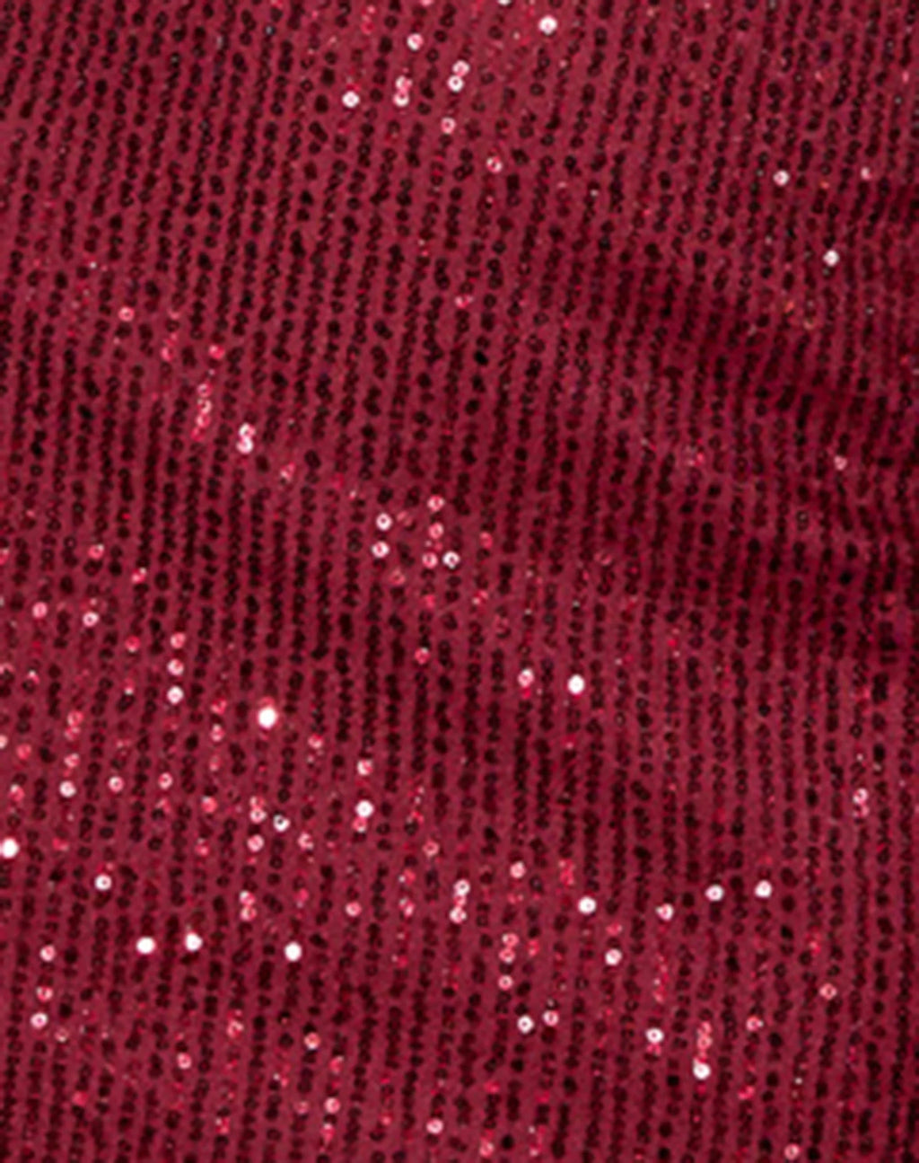 Jeriah Bandeau Mini Dress in Drape Sequin Maroon