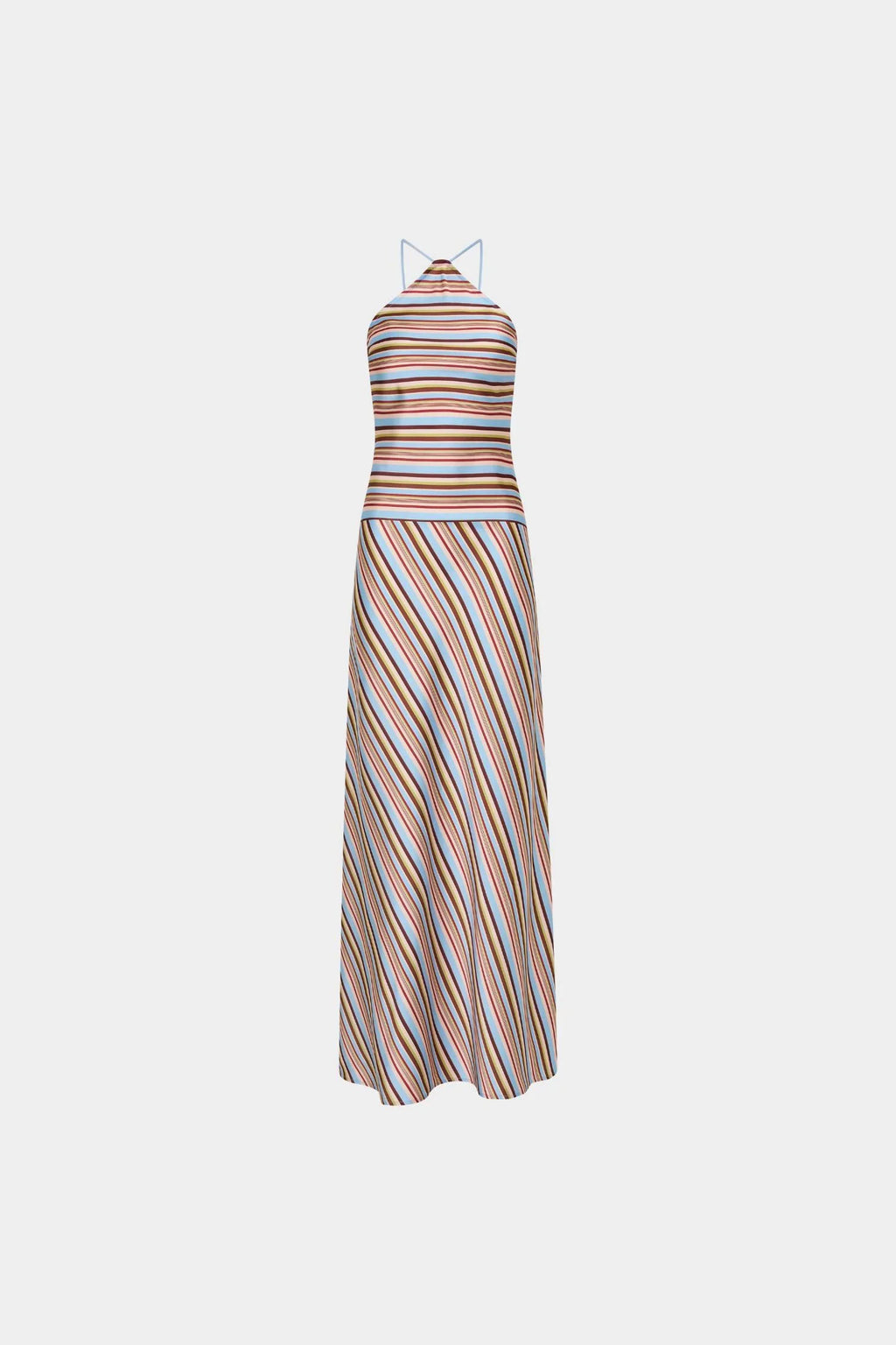 Halter Maxi Dress | Vintage Stripe
