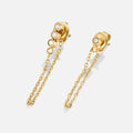 Vioraia Mara Crystal Chain Earrings