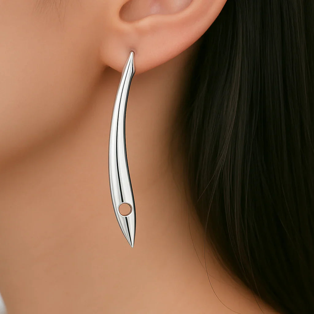 Vioraia Lana Sleek Arc Earrings