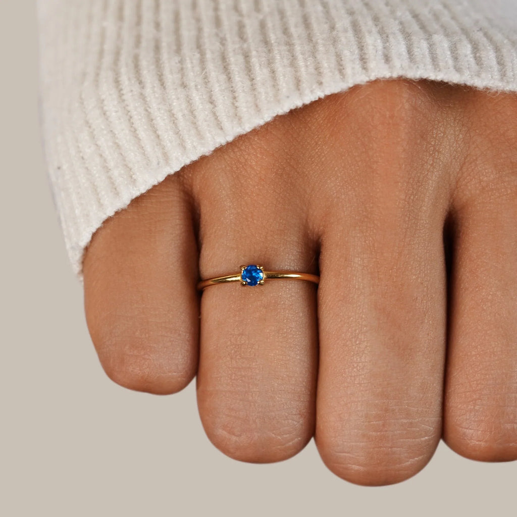 Vioraia Birthstone 18K Gold Rings