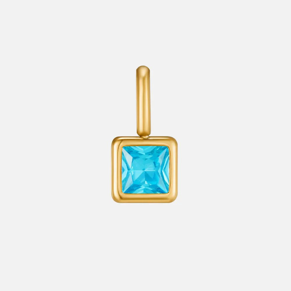 Vioraia Square Pendant Birthstone Necklace
