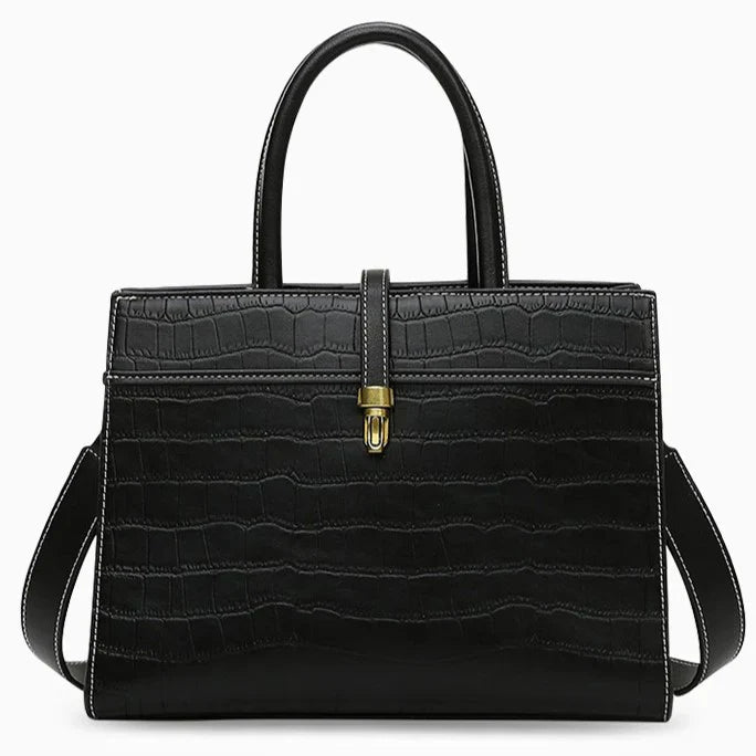 Vioraia Kate Crocodile Pattern Medium Tote Bag