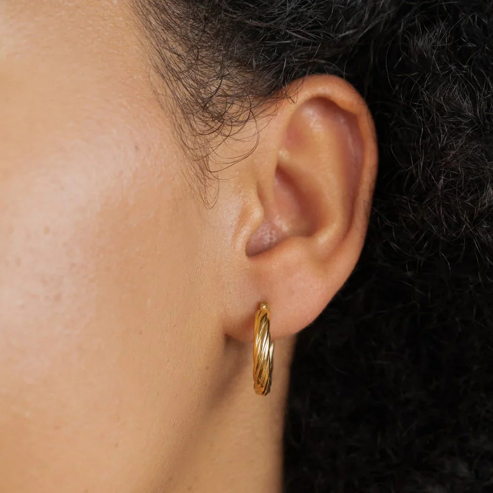Vioraia Raya Twisted Hoop Earrings