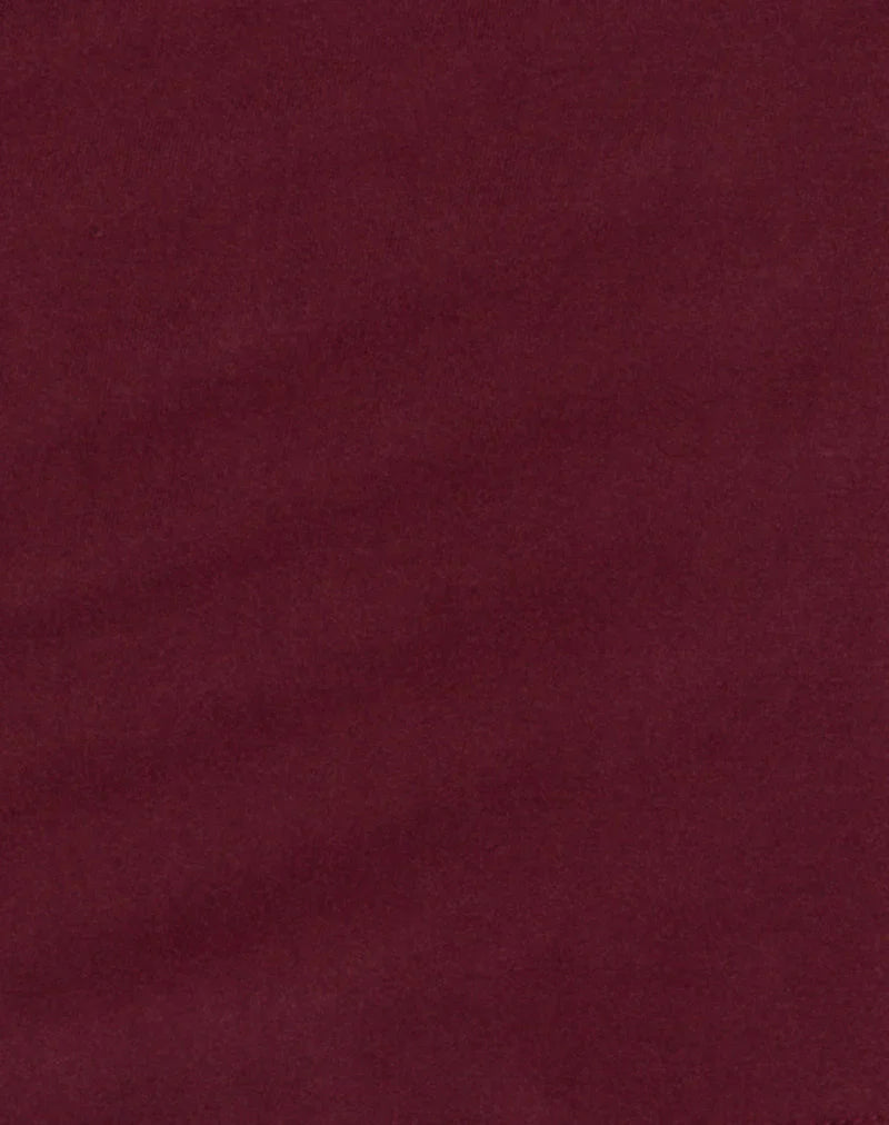 Yuzuki Mini Dress in Cupro Burgundy